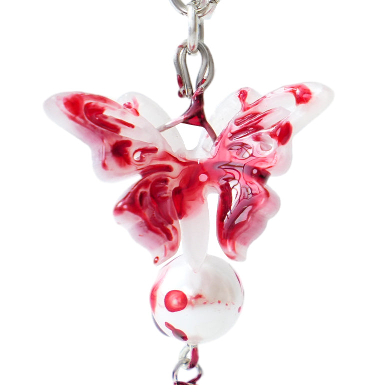 Gothic Red Bloody Butterfly-Shaped Earrings