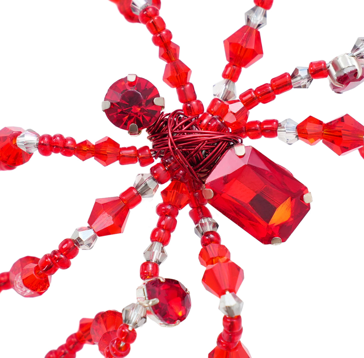 Gothic Bloody Red Spider Ring