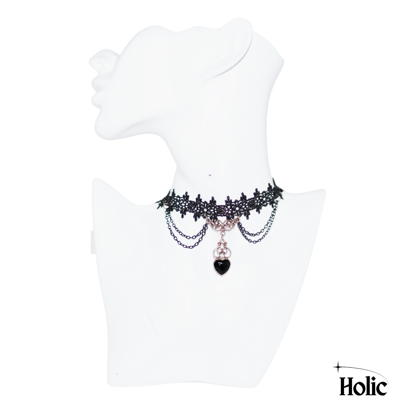 Gothic Choker with Black Heart
