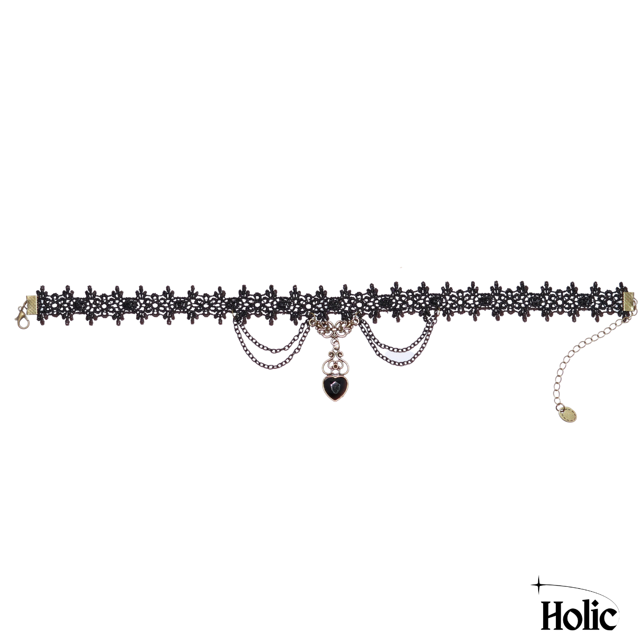 Gothic Choker with Black Heart
