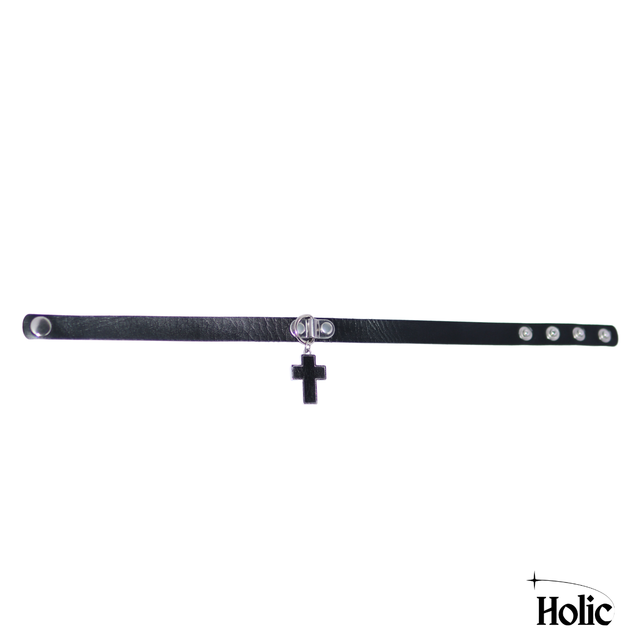 Gothic Punk Choker with a Black Cross