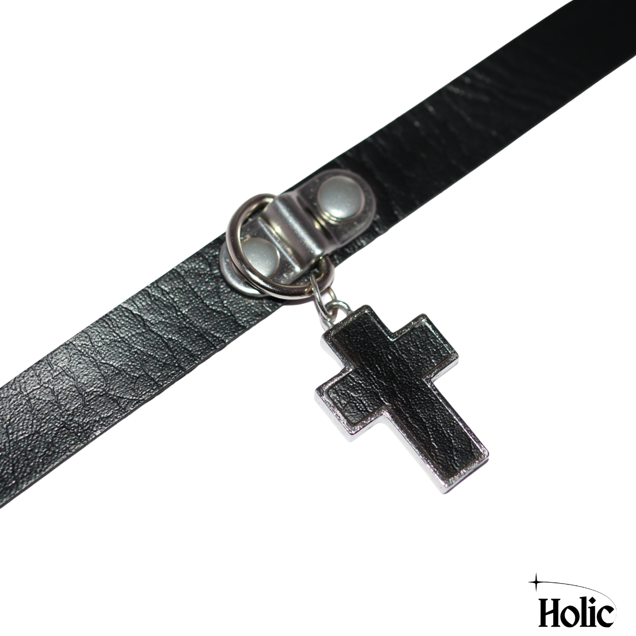 Gothic Punk Choker with a Black Cross