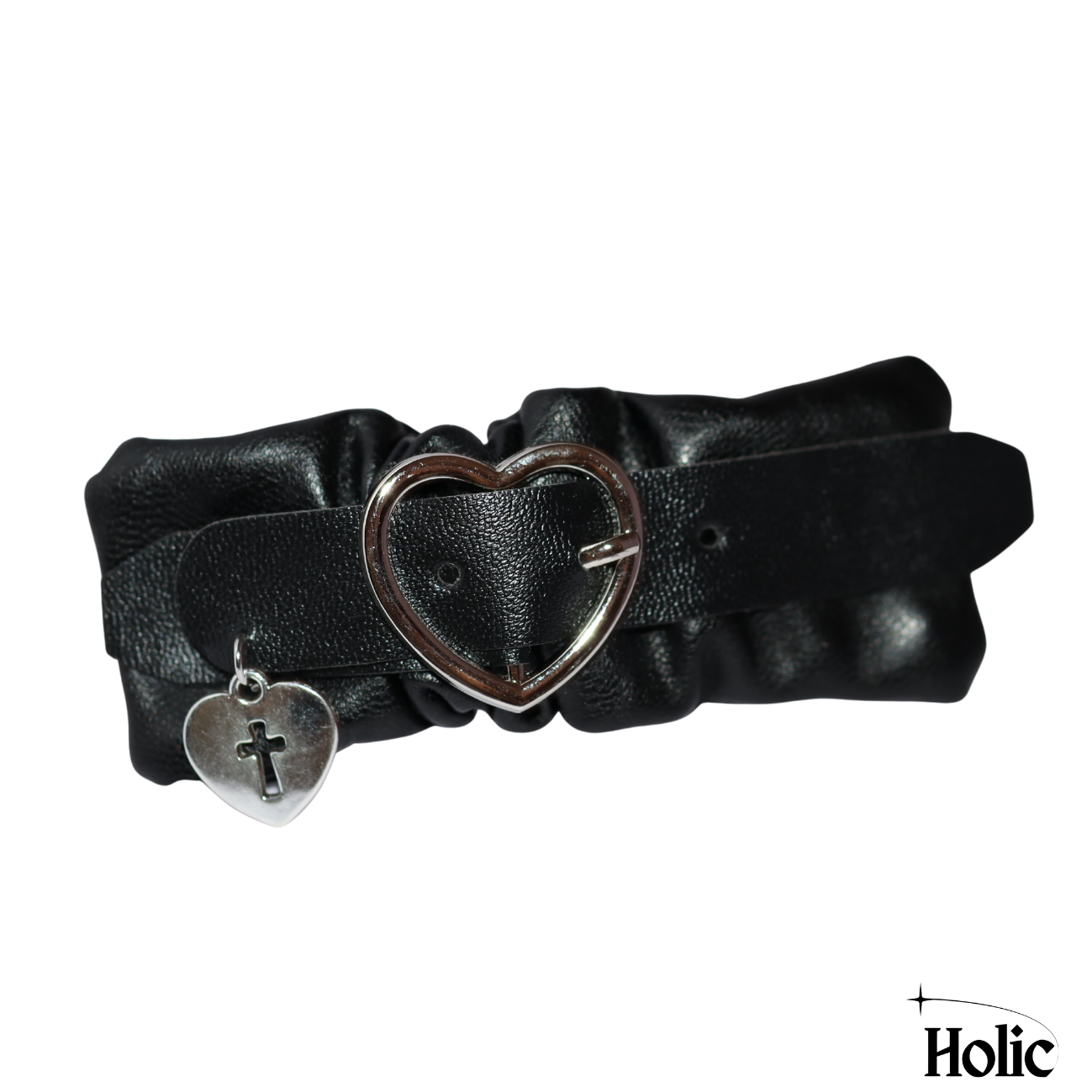 Gothic Dark Hair Clip with a Heart
