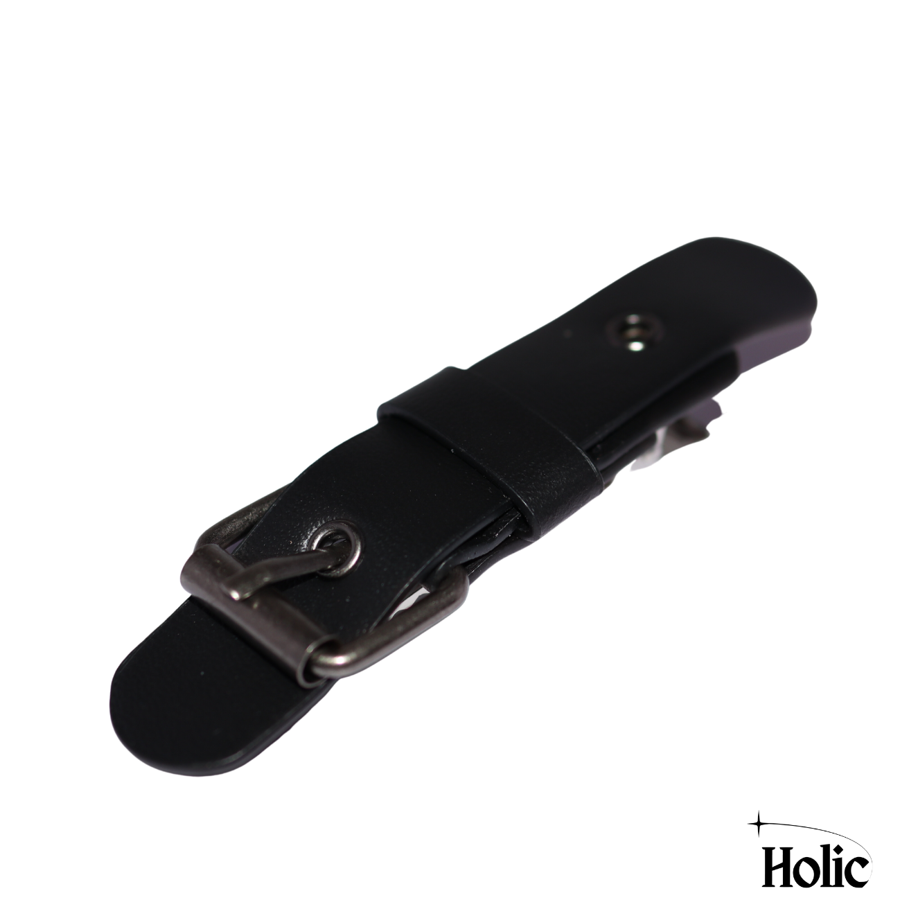 Black Leather Hair Clip