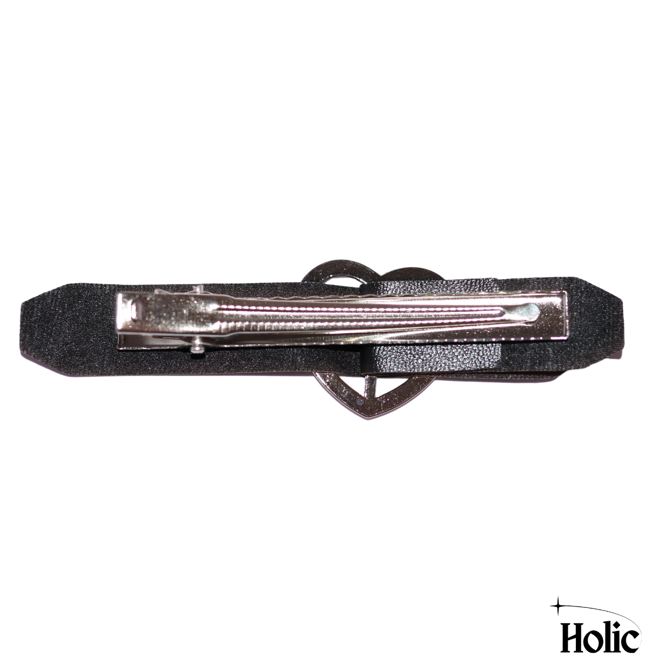 Black Leather Hair Clip