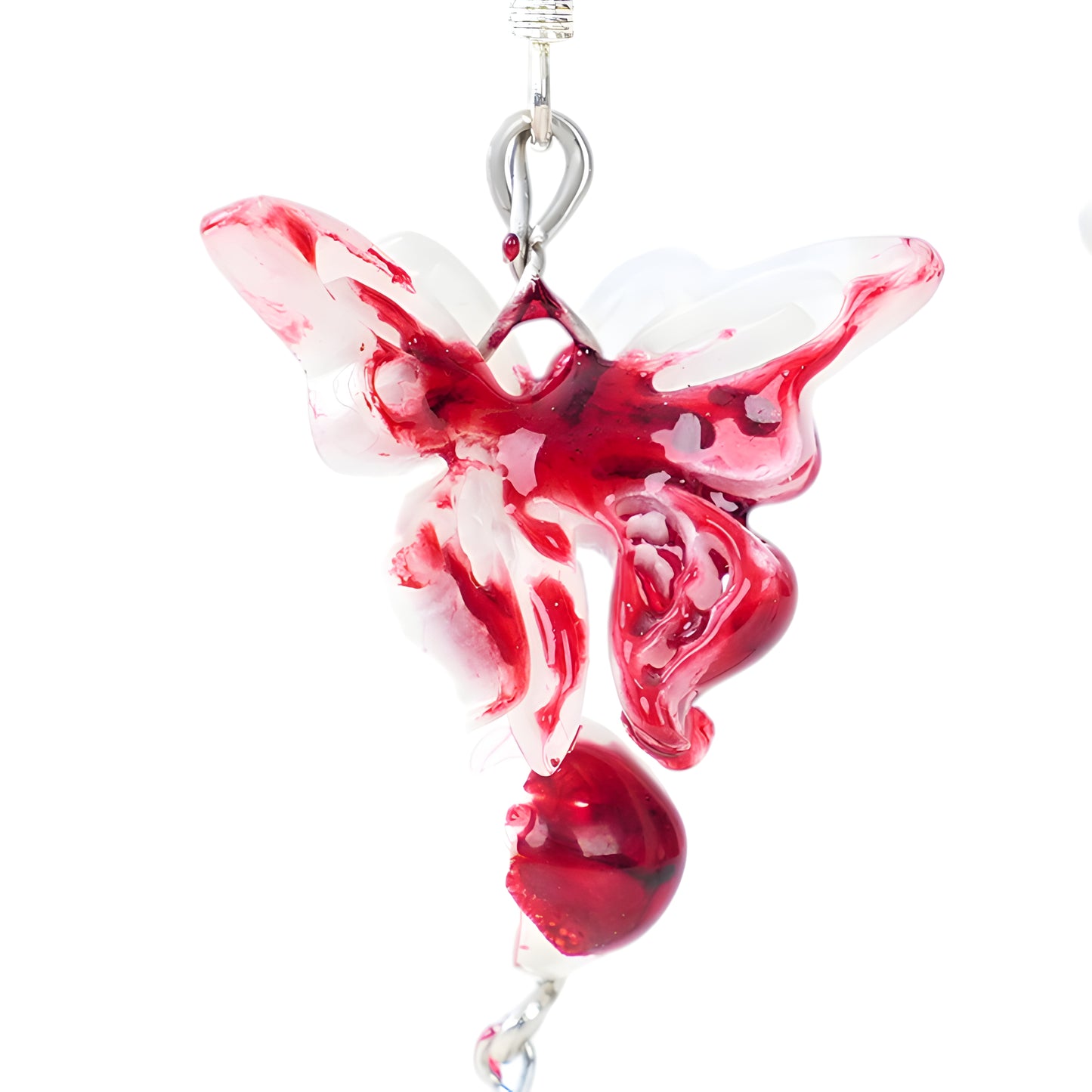 Gothic Red Bloody Butterfly-Shaped Earrings